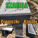 Zbiorniki betonowe : szamba 6m3 piwnice ,kanały samochodowe.