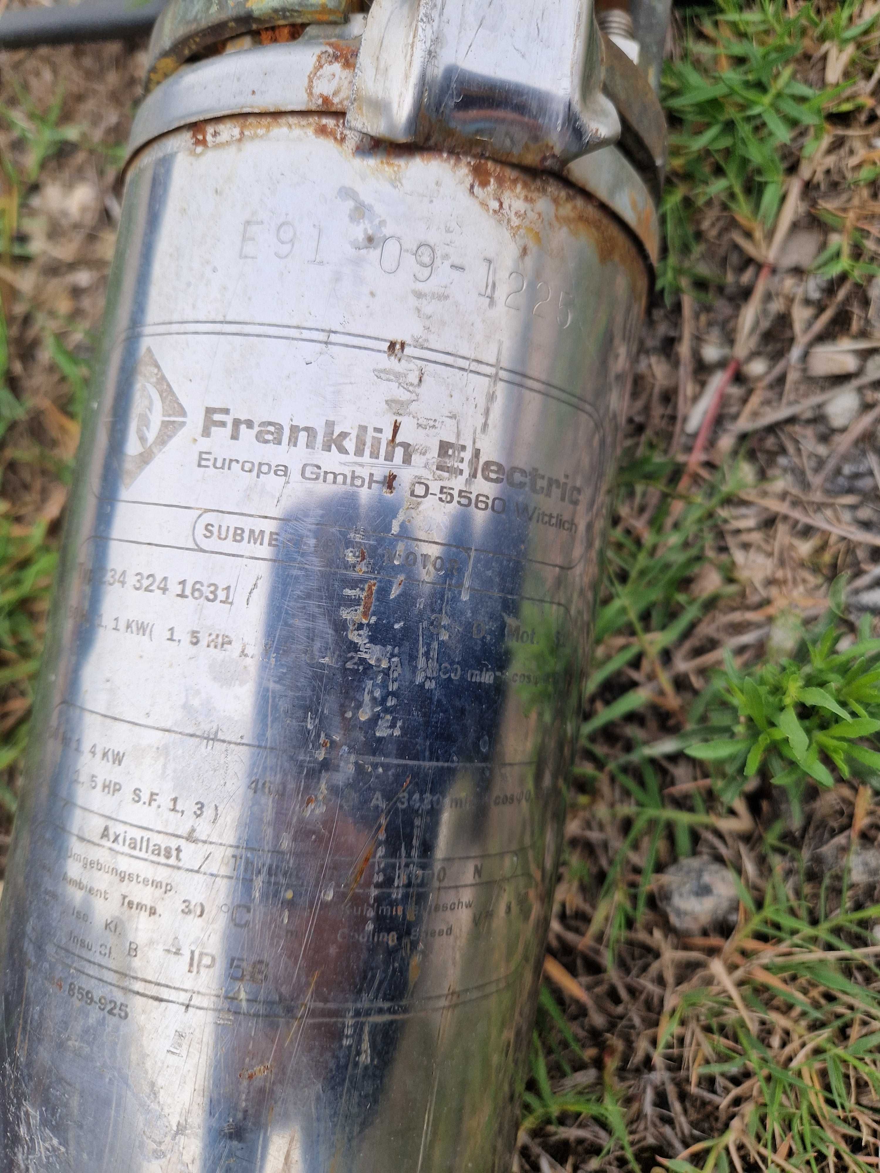 Bomba Submersível Franklin Electric 1.1kW Trifásica –Para reparo/peças
