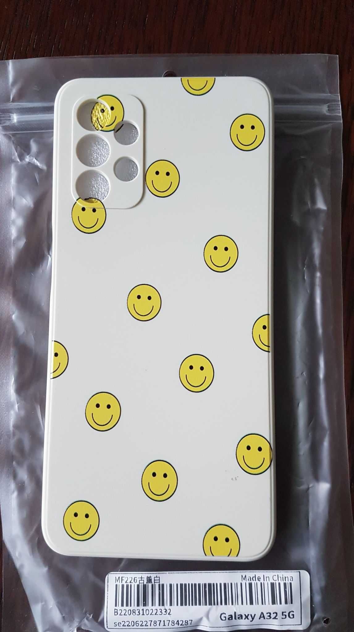 Etui Samsung A32 5G żółte buźki emotki - nowe