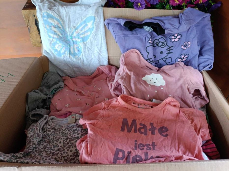 Mega paka ubranek dla dziewczynki 56–92, łóżeczko gratis!!!