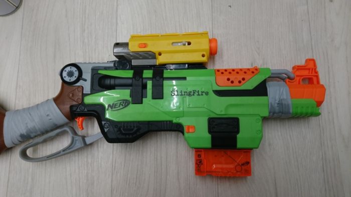 Лазерный "Диодный" прицел Нерф б.у (Nerf Red Dot Sight)