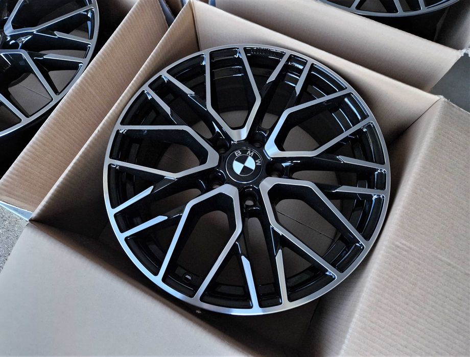 Alufelgi 17 BMW 5x120 1 3 X1 X3 F30 E90 E46 F20 E87 83 F25 Czarne 414#