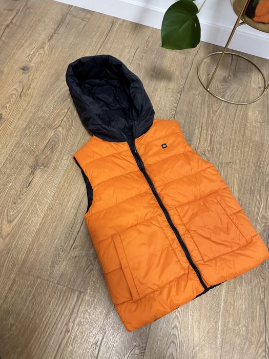 Nukutavake -10-12 lat 152 cm kamizelka dwustronna czarna pomarańczowa
