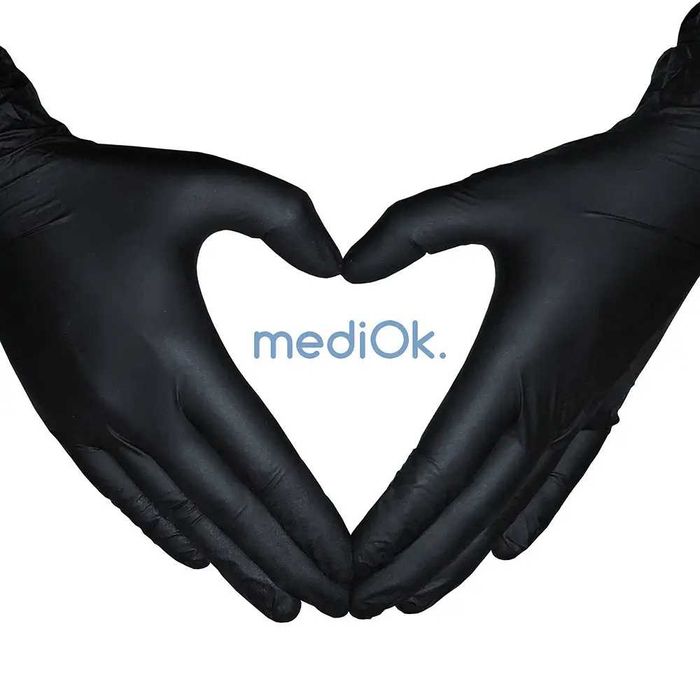 Рукавички нітрилові MediOK Black Space XS,S,M,L,XL (50пар) чорні