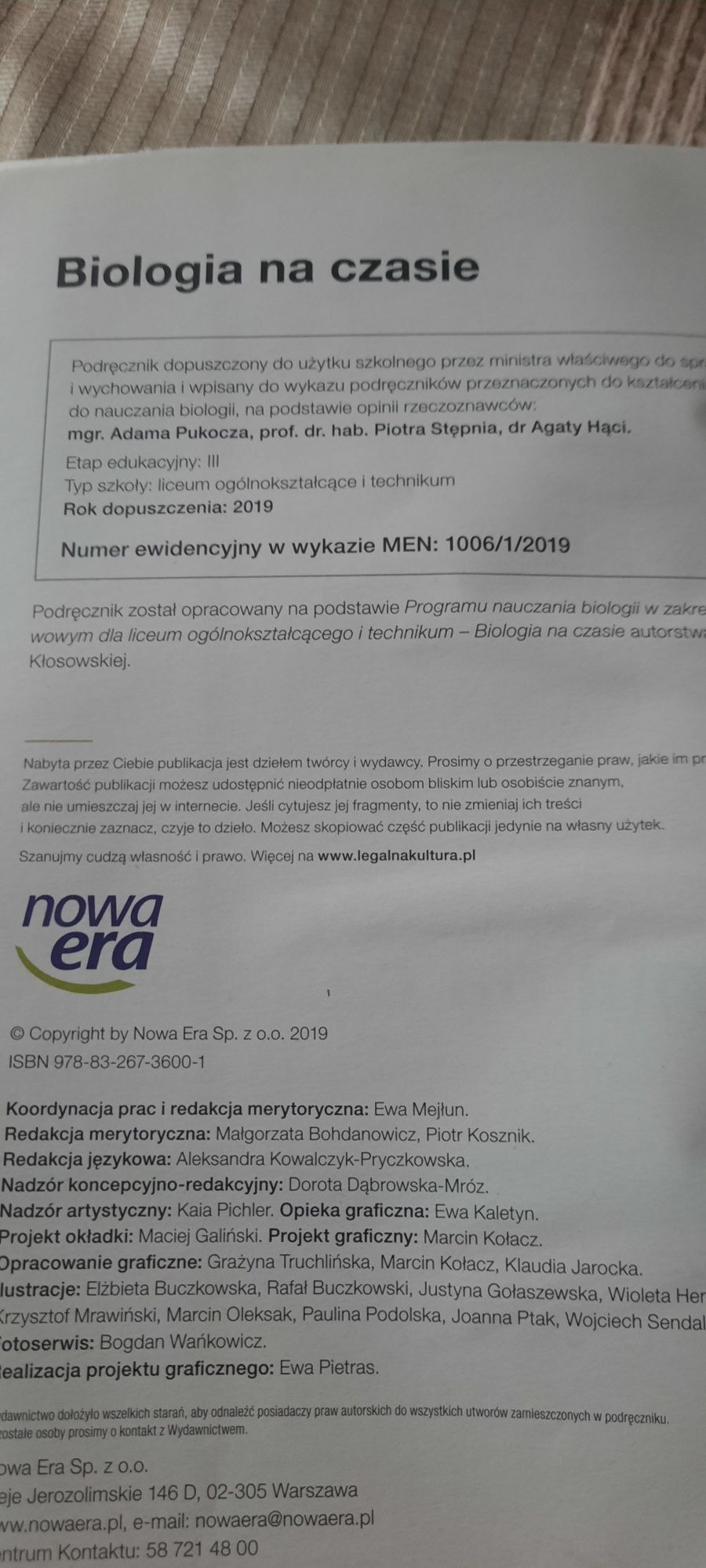 Biologia na czasie klasa 1