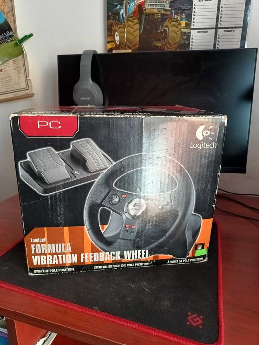 Кермо ігрове Logitech vibration feedback wheel