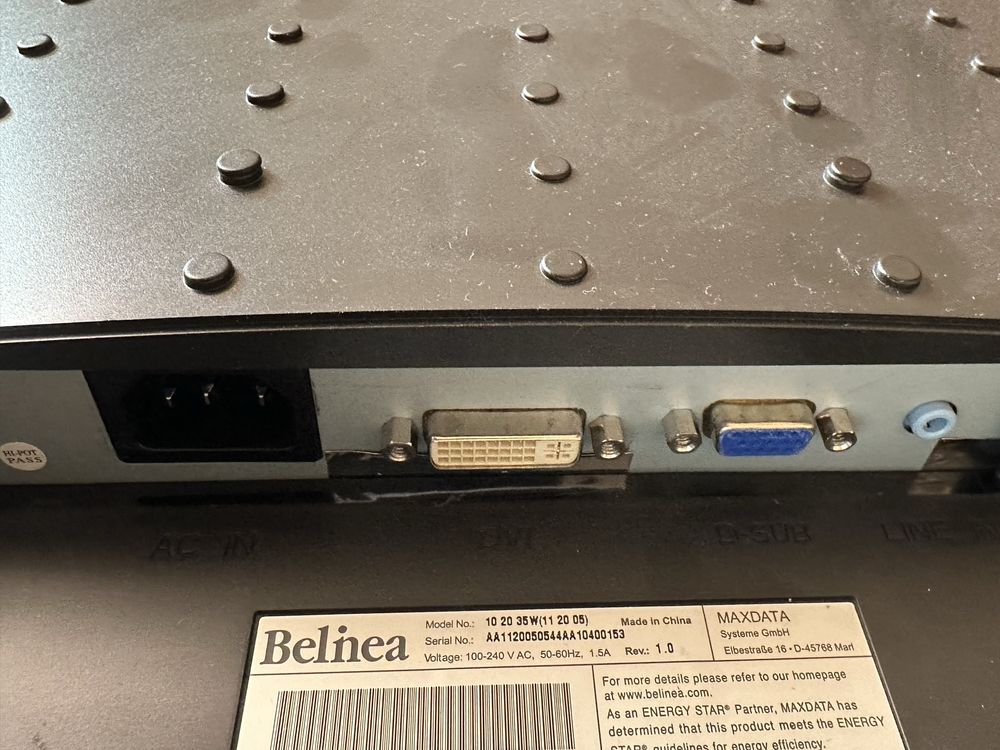 Monitor 20’ Belinea 10 20 35w 20" LCD 1680x1050 DVI D-SUB Czarny