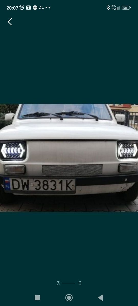 Fiat 126p lampy technologia LED nowe