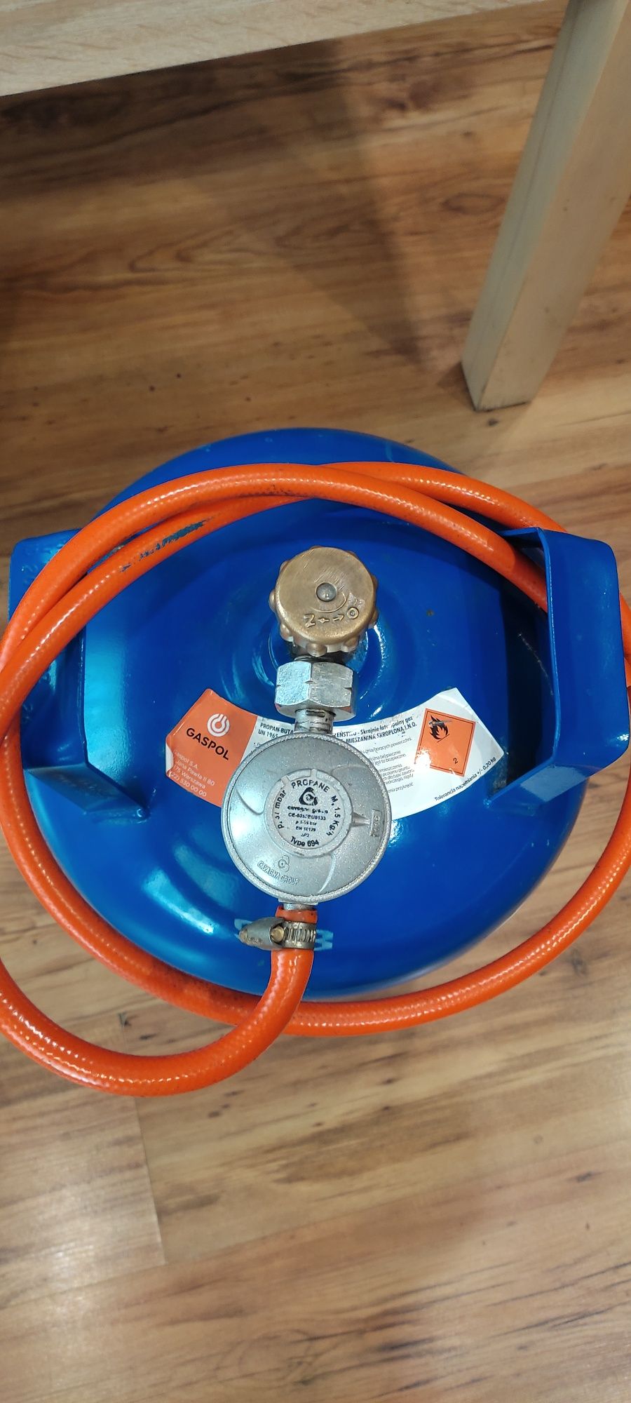 Pusta Butla Gazowa 11L.Na Gaz Propan-Butan.Z Reduktorem i Wężem 1,6 m.