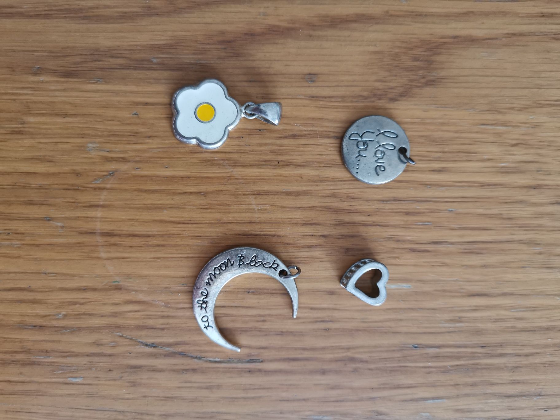Pendentes colares l estrela, flor, lua e coração