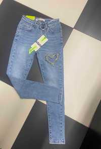 Spodnie jeans M Sara Serduszka roz xs s m l xl nowe Serce Cyrkonie