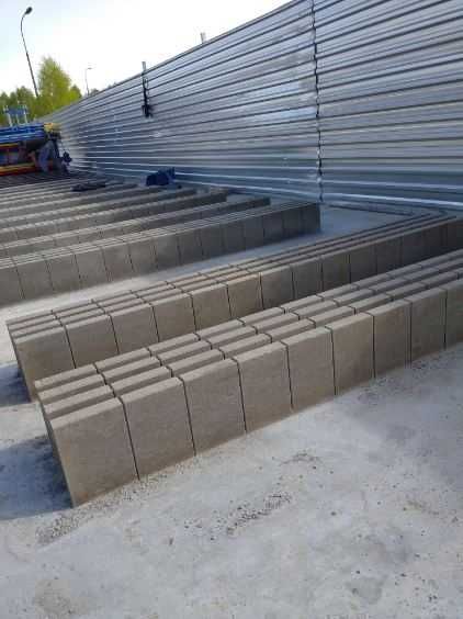 podmurówka betonowa ,panele ogrodzeniowe, słupki betonowe