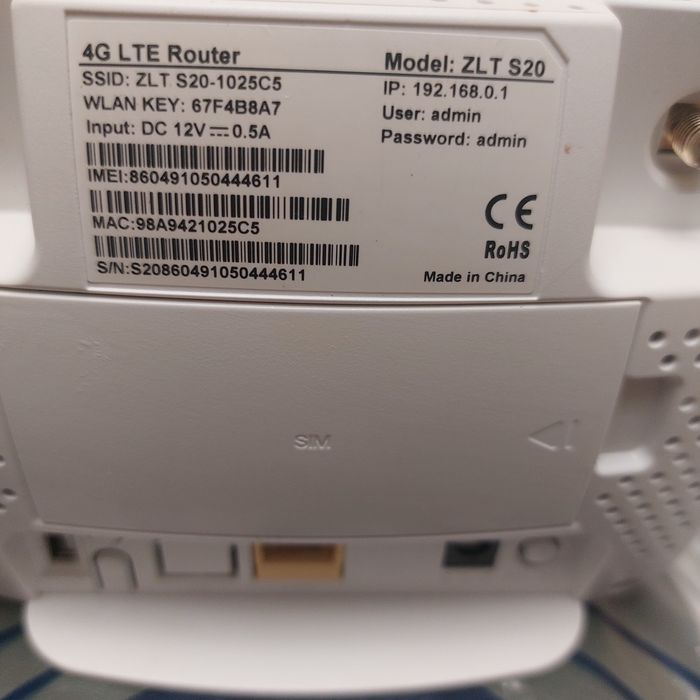 4G WiFi роутер (маршрутизатор) ZLT S20