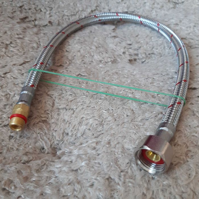 Wężyk przyłączeniowy do baterii 3/8" na M10x1 x 450 mm w oplocie