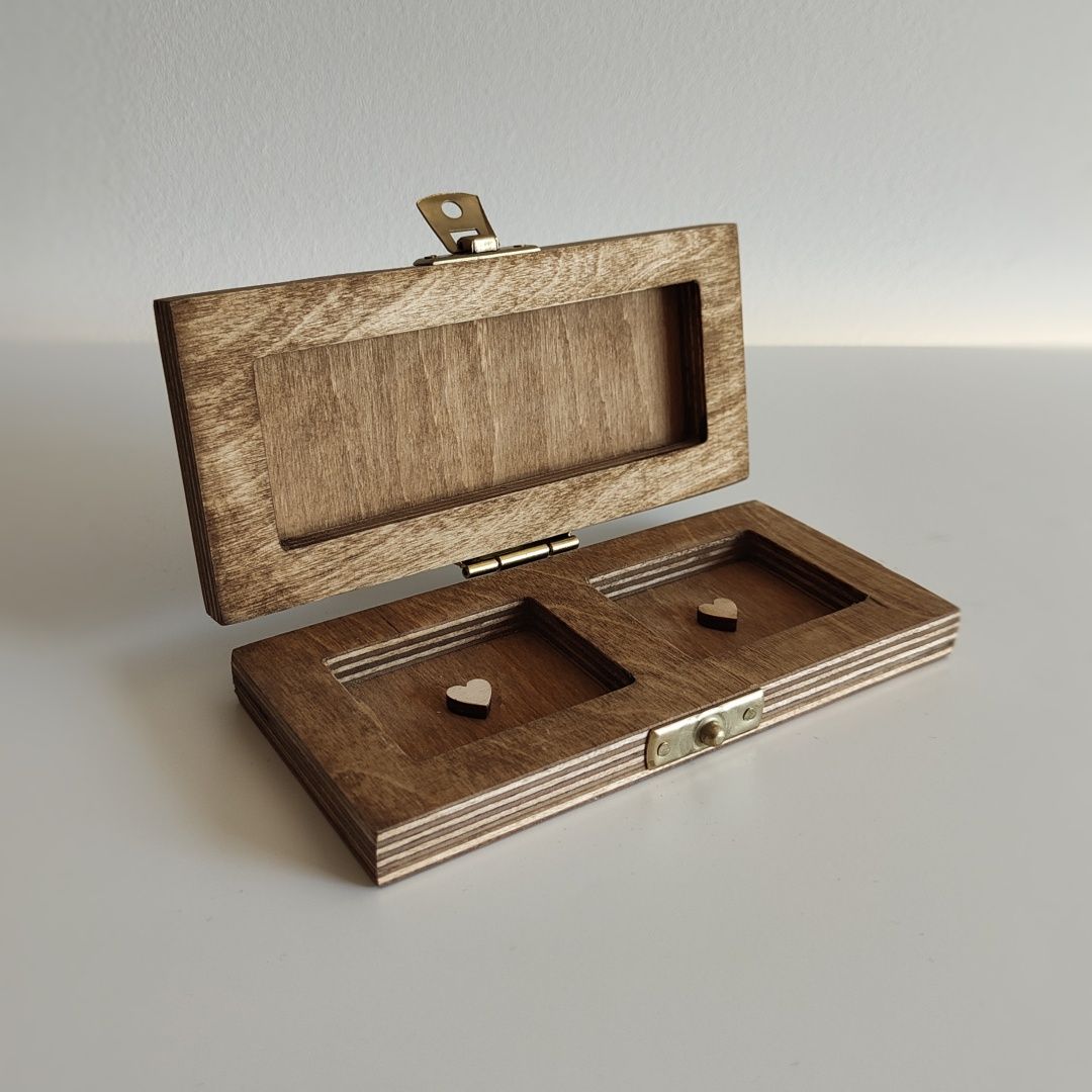 Nowe, drewniane pudełka na obrączki, pudełko boho, rustykalne, vintage