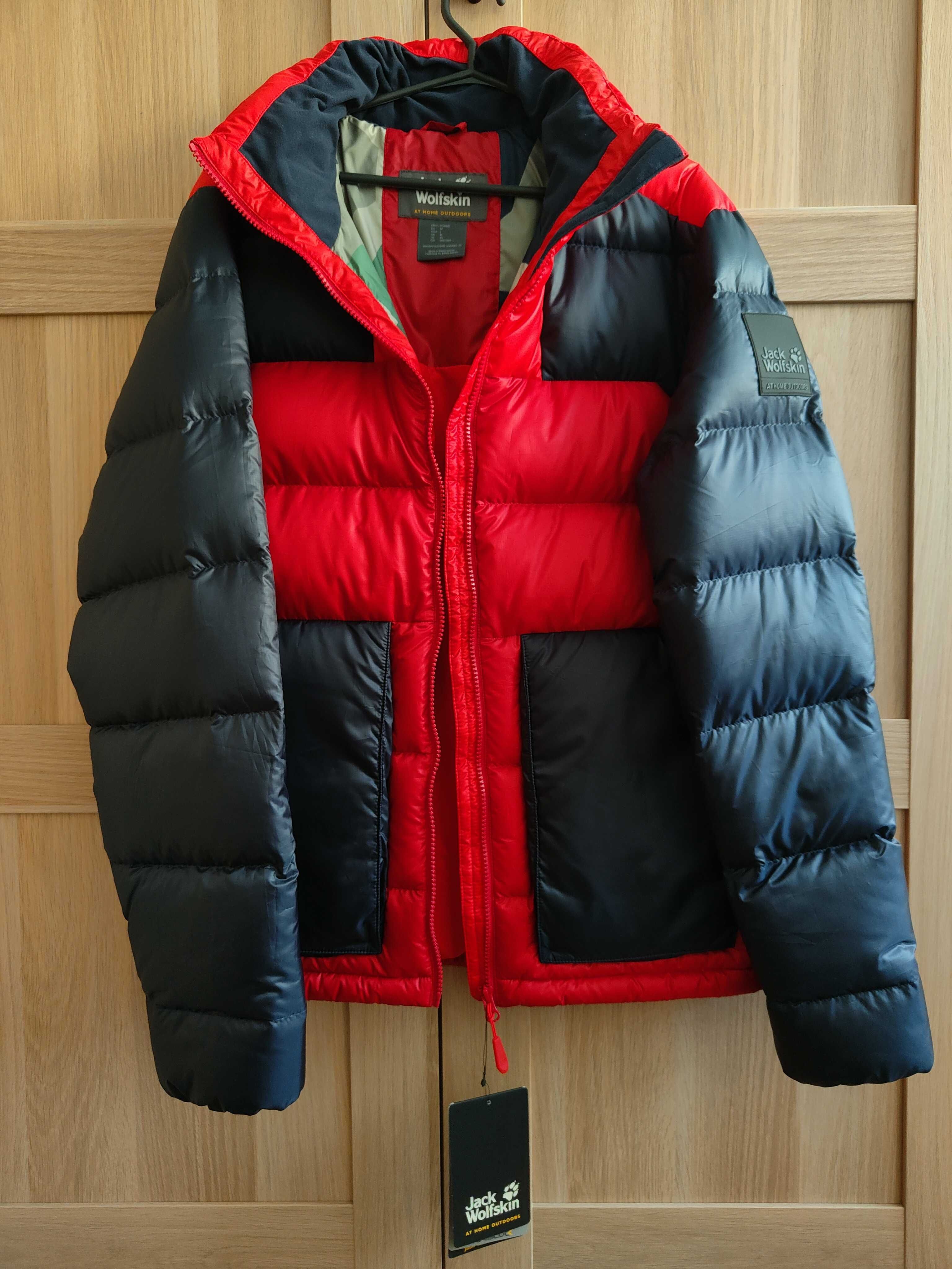 Jack Wolfskin nowa kurtka męska puchowa Flash Down Jacket Red M / 50