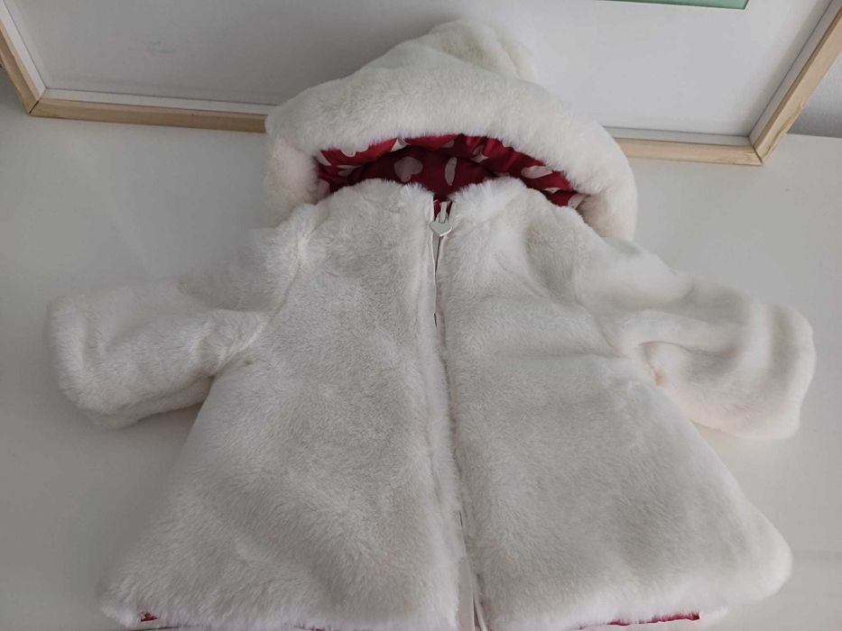 Casaco reversivél recem nascida 0-1M Novo