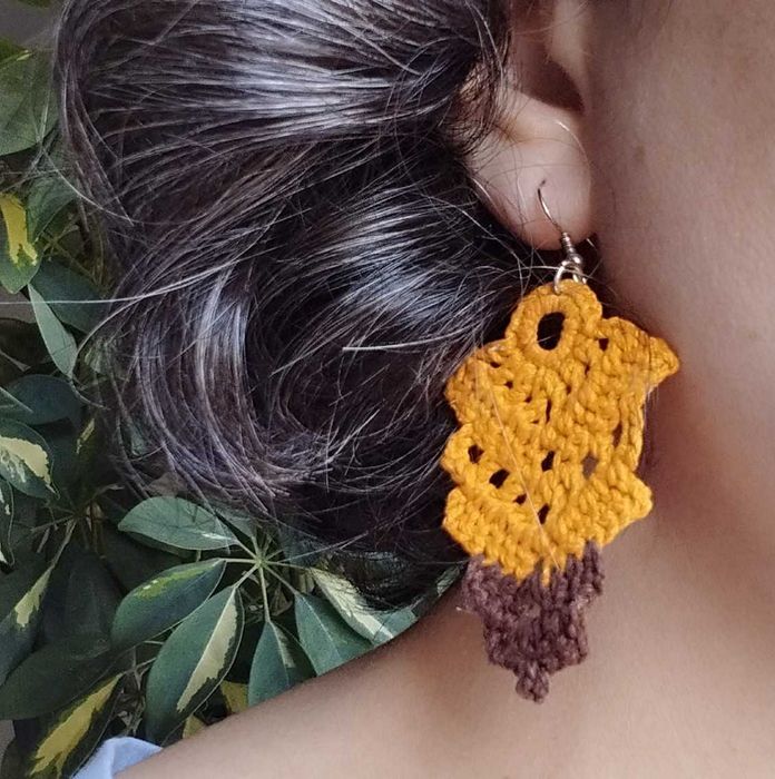 Brincos em crochê artesanal