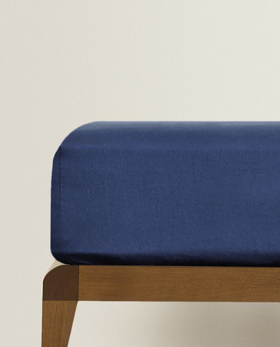 Conjunto cama 90cm (140 GXM2) Capa De Edredão e Lençol De Baixo Em Linho Zara Home NOVO