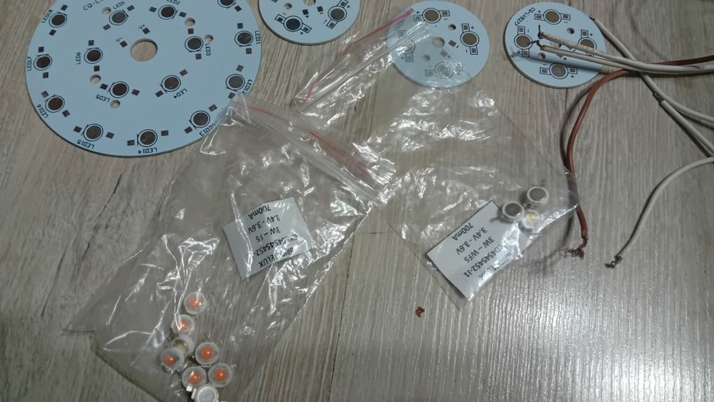 LEDY, drivery, płytki do lamp akwarystycznych i nie tylko