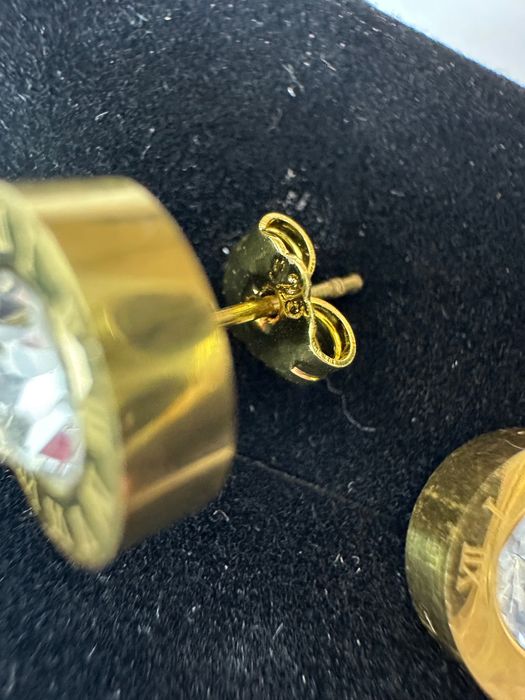 Сережки Bulgari з позолотою . Срібні сережки