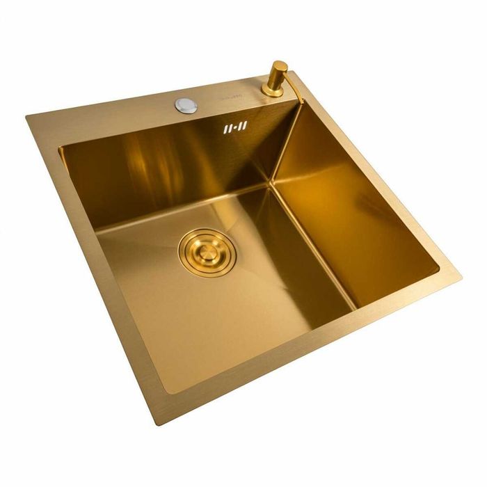 Кухонная мойка  VALESO  PVD золото 50-50мм