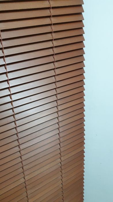 Żaluzje drewniane mahoń komplet 2 szt 39x123 i 76x123