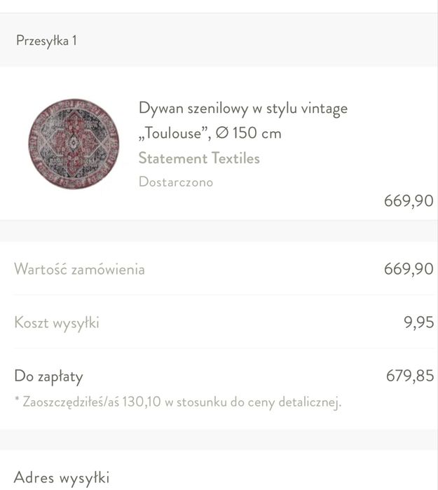 Nowy dywan 150cm
