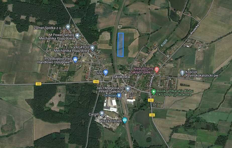 Działka rolno-budowlana, inwestycyjna ok.1,8 ha Skokowa