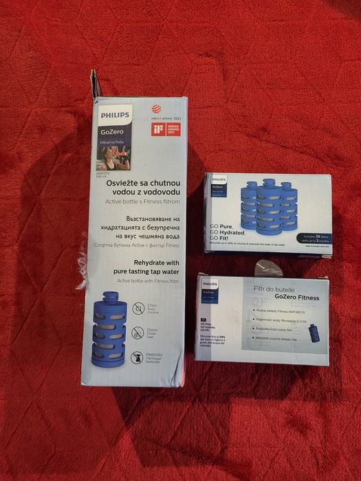 Butelka Filtrująca PHILIPS GoZero 590ml+ 7x filtr