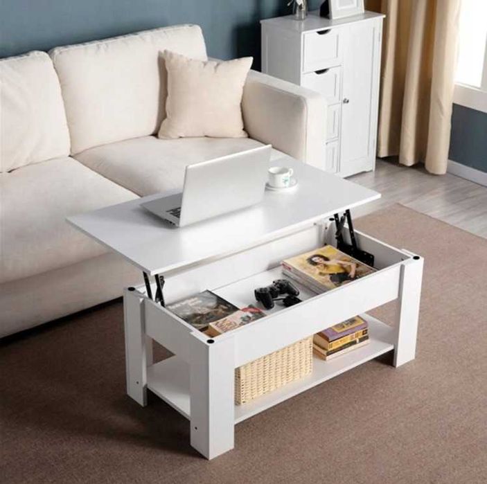 Stolik kawowy z podnoszonym blatem schowek DUŻY wybór DaMaOutlet.pl