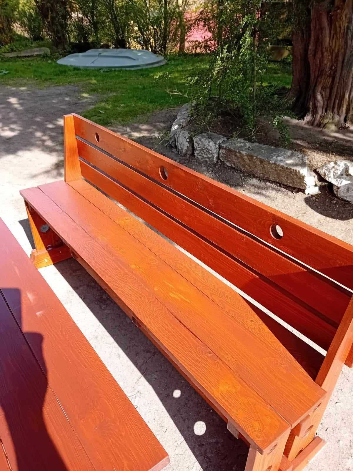 Stół i ławki komplet ogrodowy