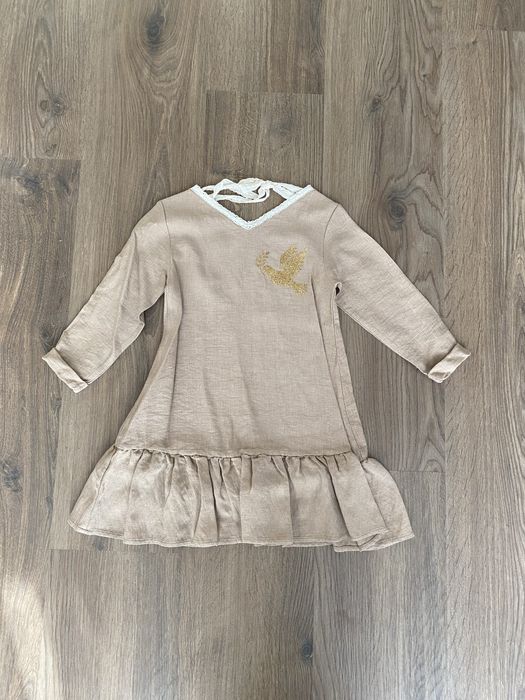 Лляна стильна дитяча сукня