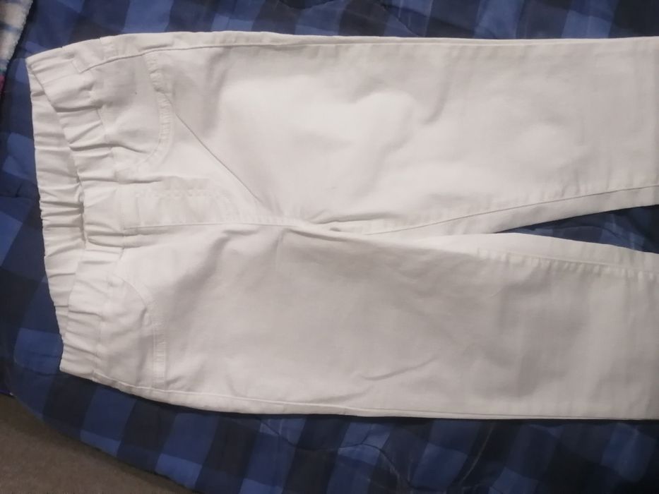 Белые skinny штаны стрейчевые лосины на высокую девочку р. 152-158,164