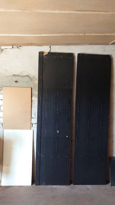 ДСП 235×60 чорні — меблеві плити б/у  + дверці в подарунок!