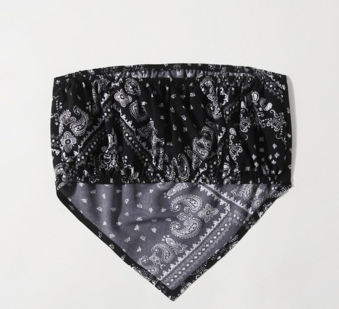 Top z bandany wzór paisley
