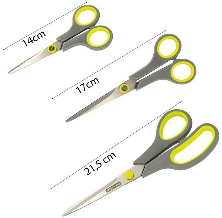 Zestaw 3 Szt Uniwersalnych Nożyczek 14, 17, 21,5Cm