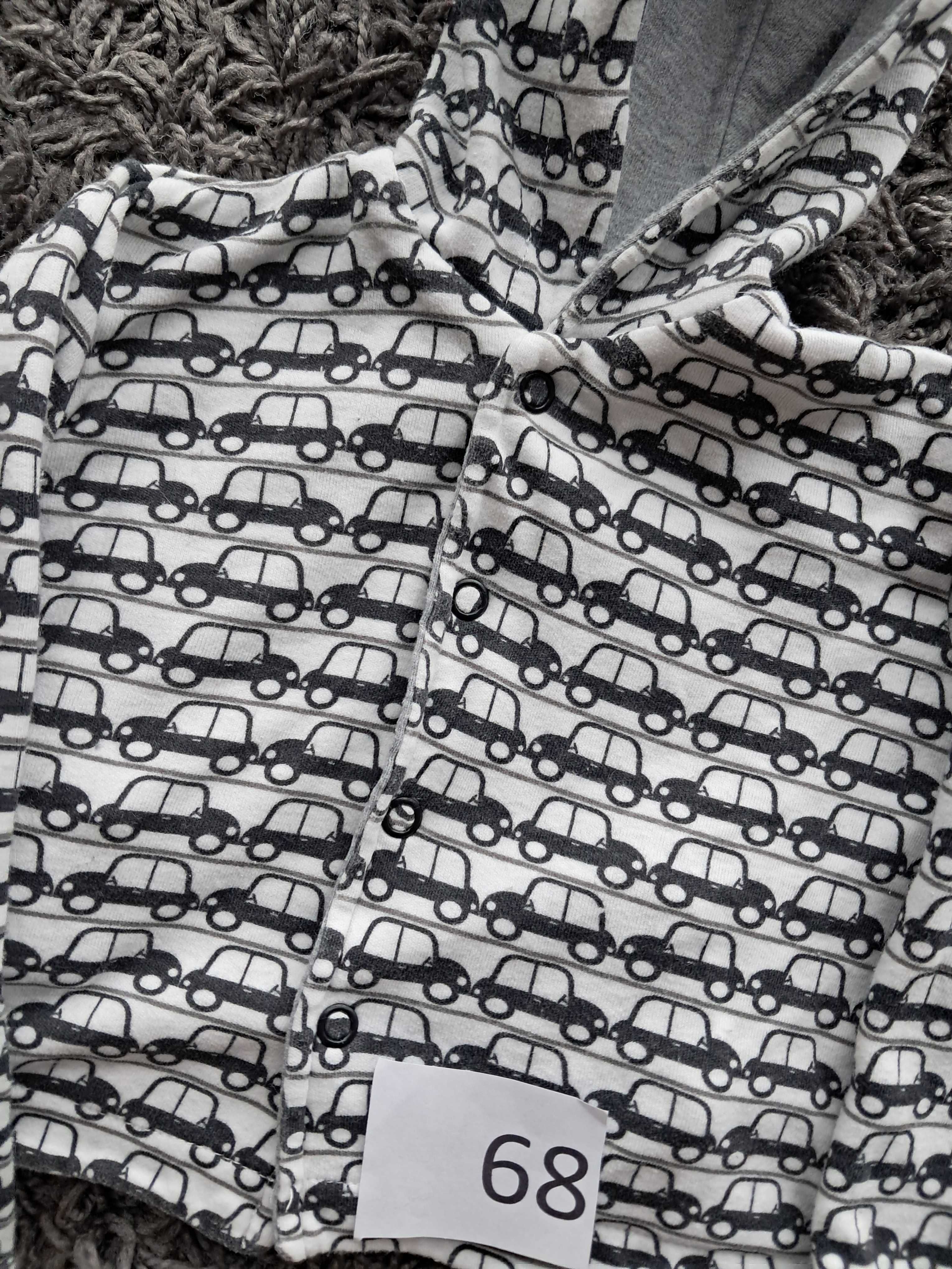 Bluza niemowlęca chłopięca auta dwustronna długi rekaw