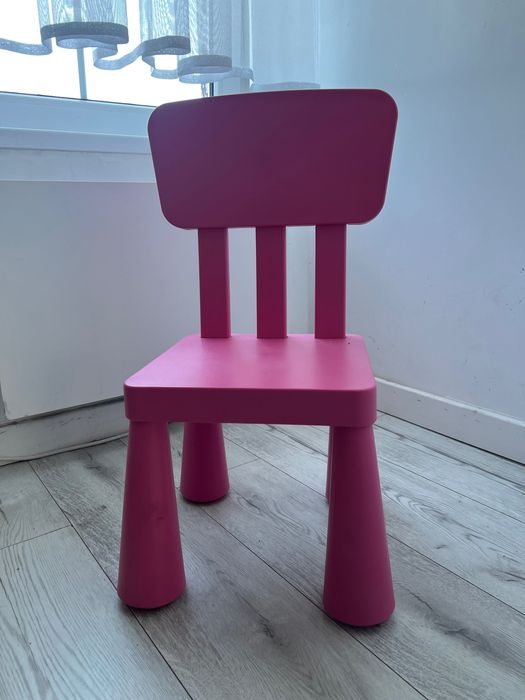 Ikea mammut krzesełko krzesło różowe dziecięce