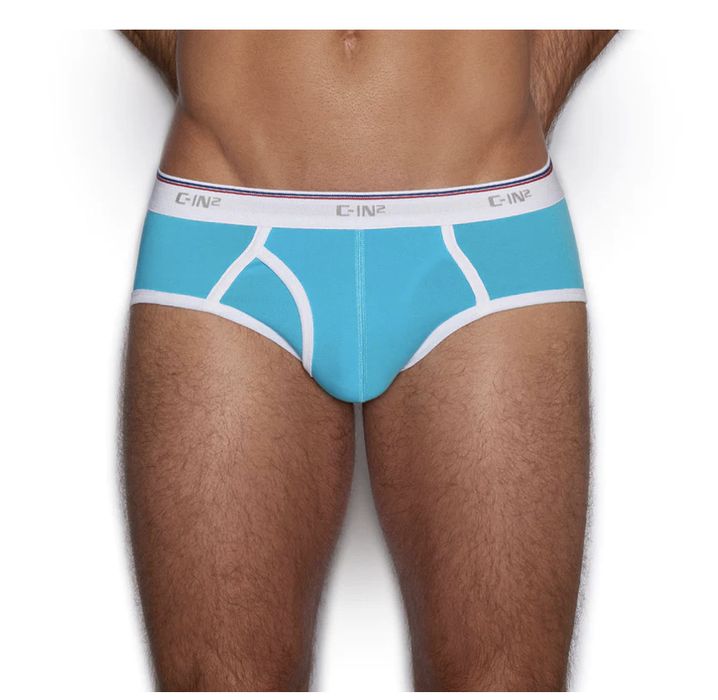 C-IN2 Throwback Fly Front Brief Benicio Blue L z USA
