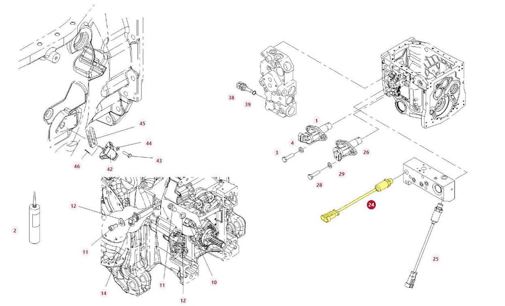 Czujnik ciśnienia skrzyni Vario Fendt MF G7189.7002.0022 ORYGINAŁ AGCO