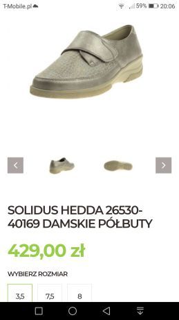 Półbuty zdrowotne SOLIDUS LUFTPOLSTER HEDDA Solicare Soft roz.4K, r.36