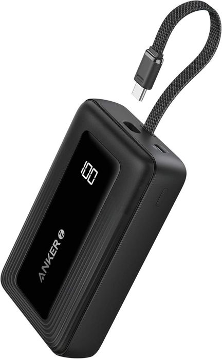Павербанк Anker Zolo 20000 mAh 30W Built-In USB-C Cable, чорний