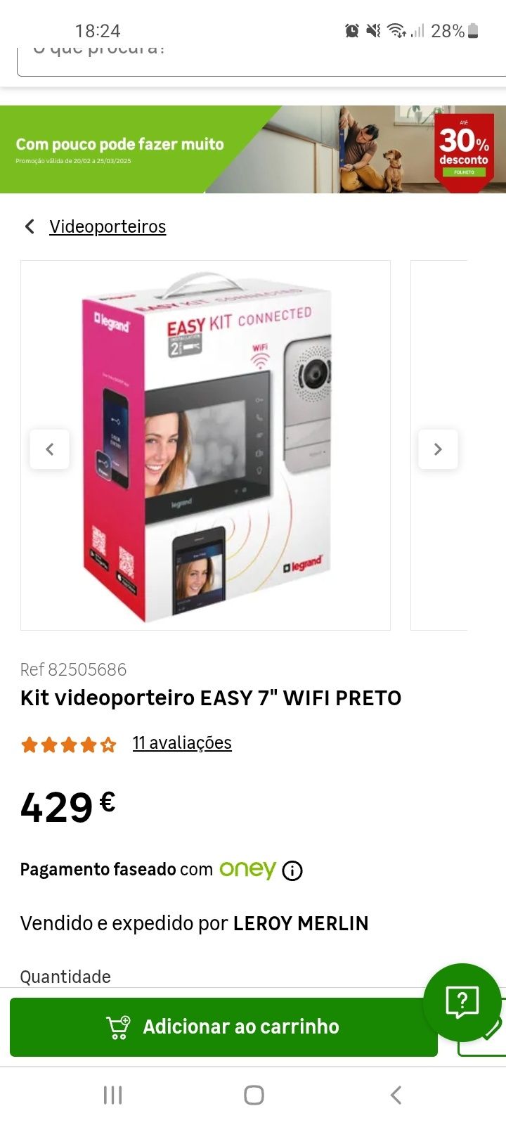 Kit videoporteiro easy Legrand