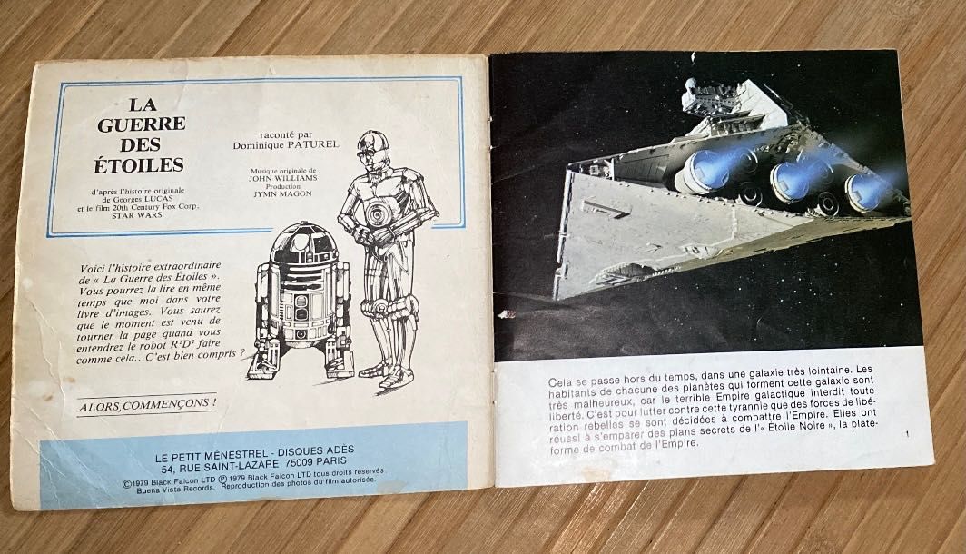 Star wars livro/ disco vintage