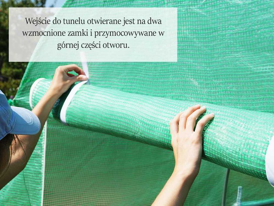 TUNEL FOLIOWY z zbrojoną folią 8x3m Foliak 24m2 SZKLARNIA FOLIÓWKA