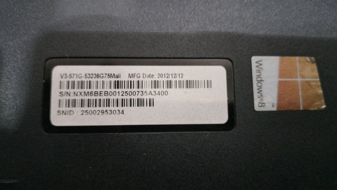 Vendo peças Acer aspire V3-571G peças