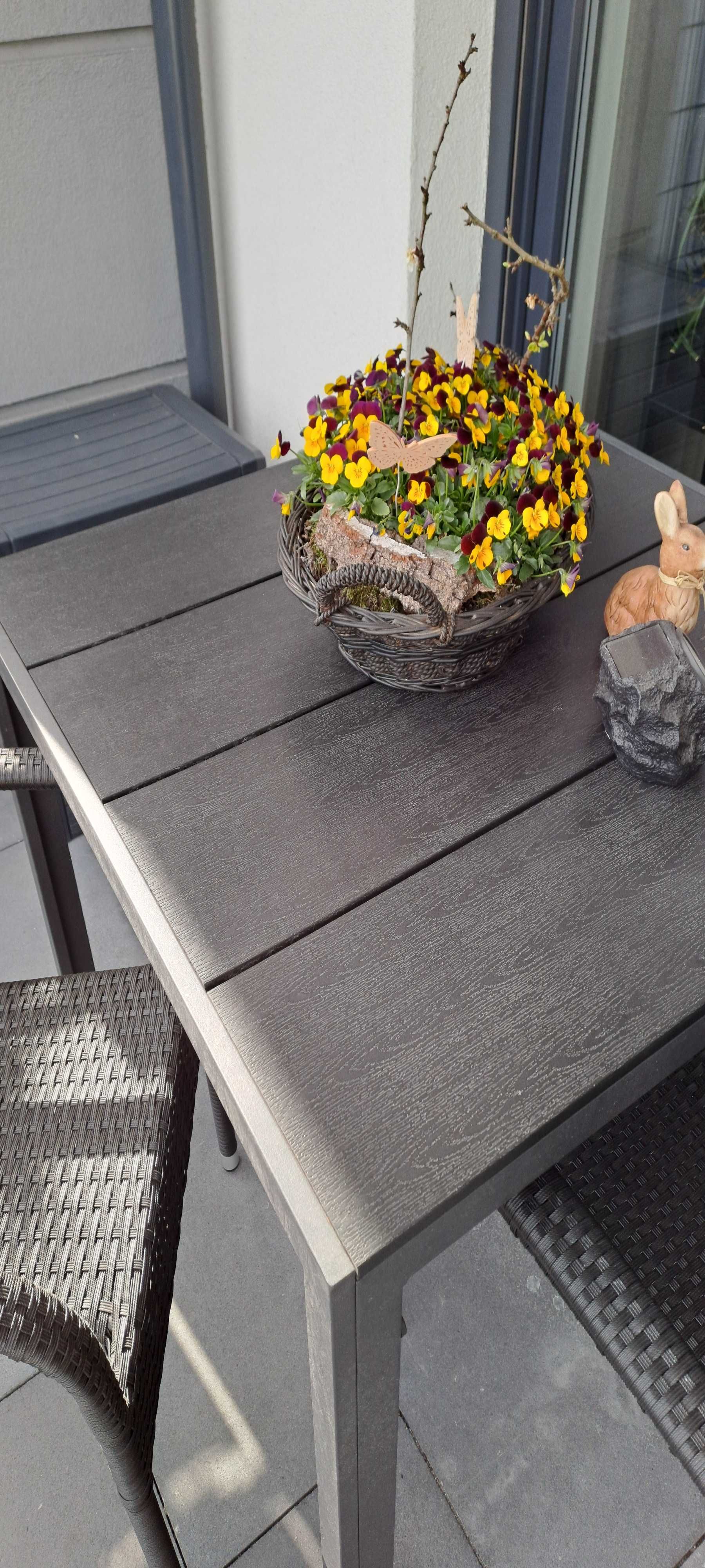stół ,stolik ogrodowy, tarasowy metal/tworzywo, 90x90 cm, JYSK