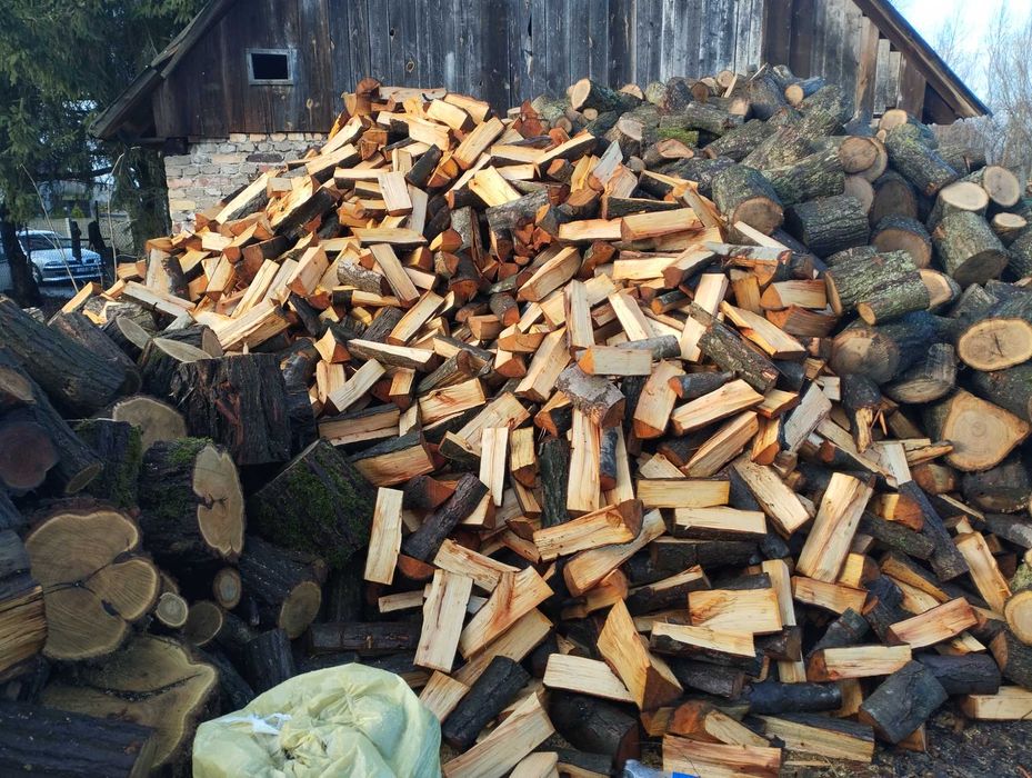 Drewno DRZEWO opałowe olcha brzoza OPAL liściasty kominkowy