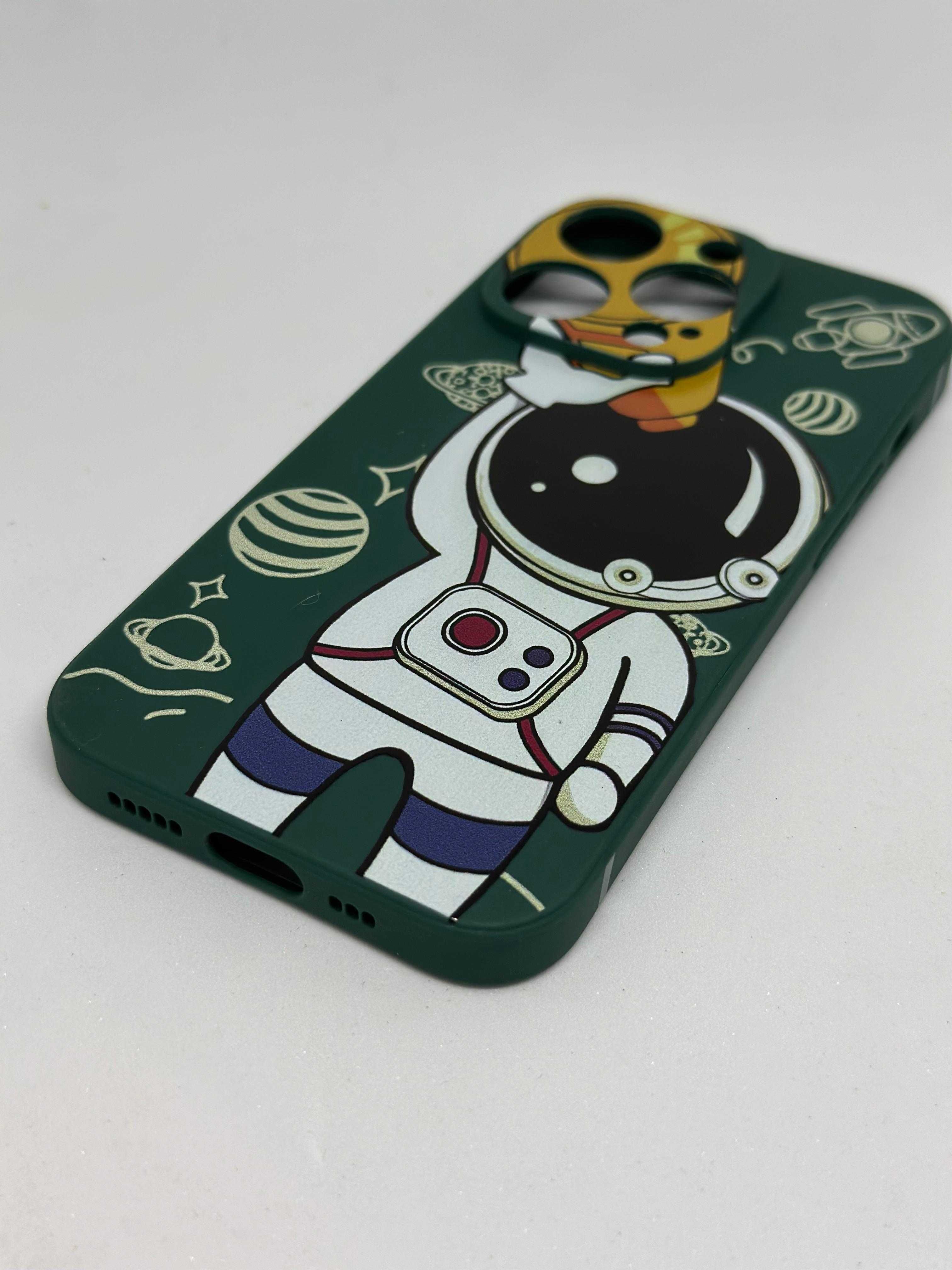 Obudowa Iphone 14 PRO Etui Case Silikonowy Astronauta Zielone kod 475